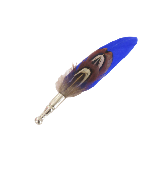 Feather lapel pins choice of colour