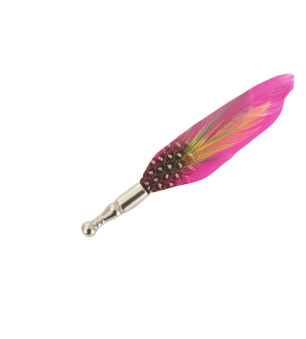 Feather lapel pins choice of colour