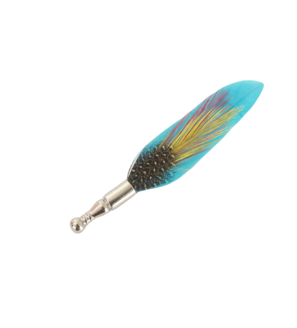 Feather lapel pins choice of colour