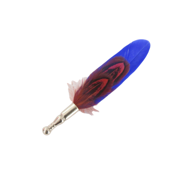 Feather lapel pins choice of colour