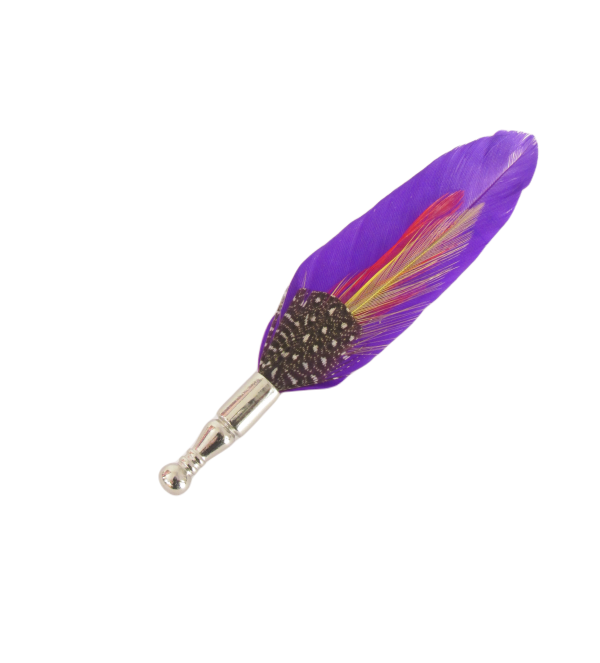 Feather lapel pins choice of colour