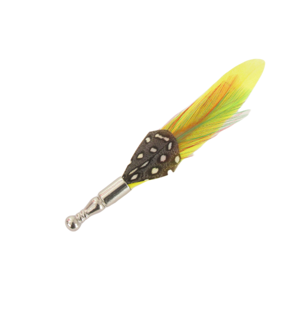 Feather lapel pins choice of colour