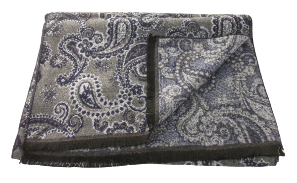 Brushed viscose paisley scarf