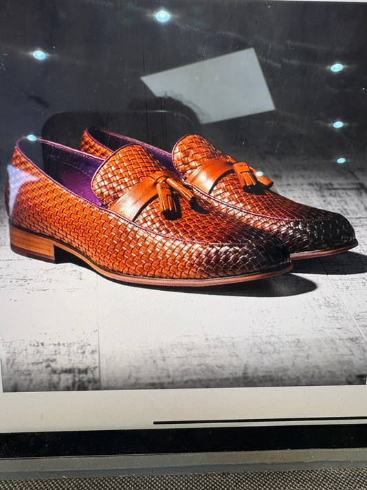 The Bancroft basket weave tan slip on