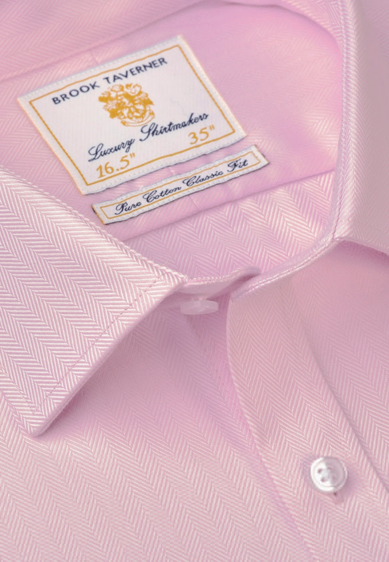 Long sleeve pink shirt Double Cuff