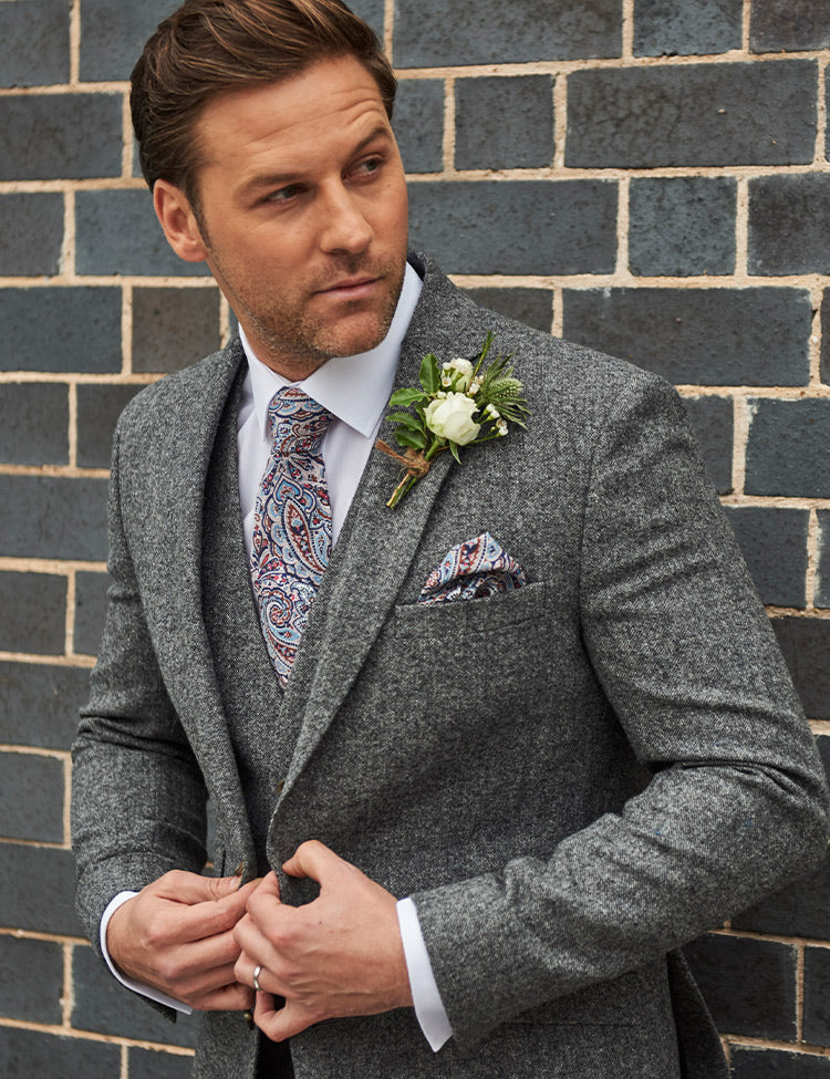 Grey Tweed 3 piece Hire