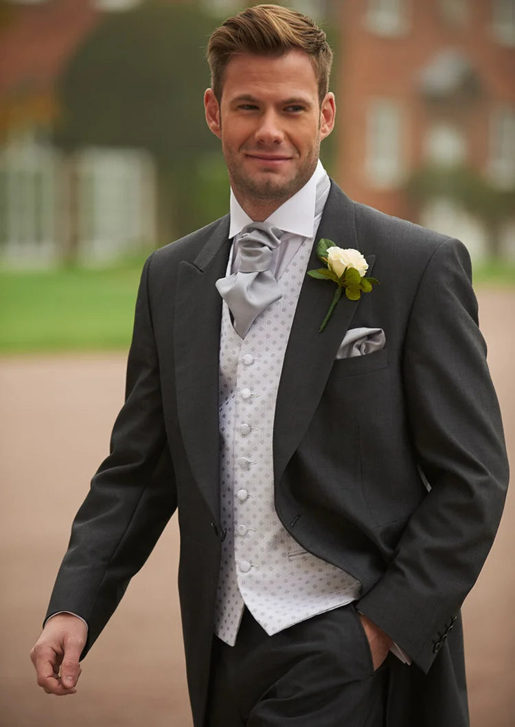 Charcoal Suit Hire - 3 Piece Tails & top hat in black/grey