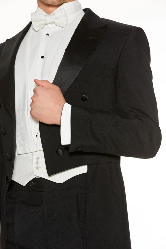 White Tie Evening Tail Jacket & Waistcoat and trousers