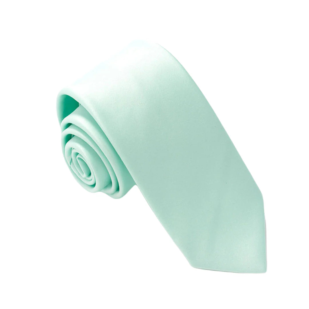 VAN BUCK MINT SATIN TIE AND SQUARE