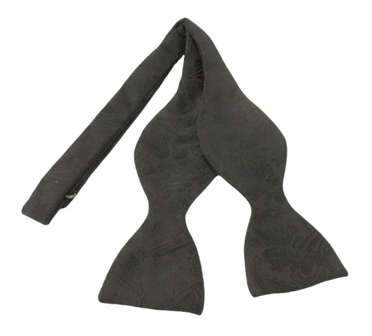 Bow Tie - Van Buck Black Paisley Self Tie