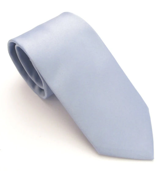 VAN BUCK MILL BLUE SATIN TIE AND POCKET SQUARE