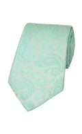 Soprano light cyan paisley tie and pocket square