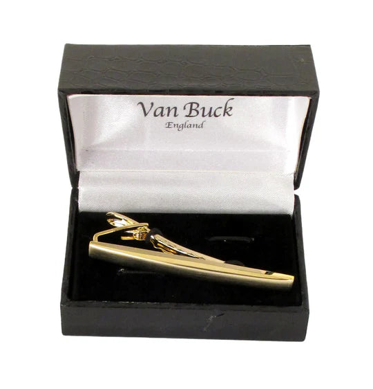 Van buck Plain gold/silver tie clip