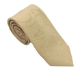 Van buck cream/champagne paisley silk tie and pocket square