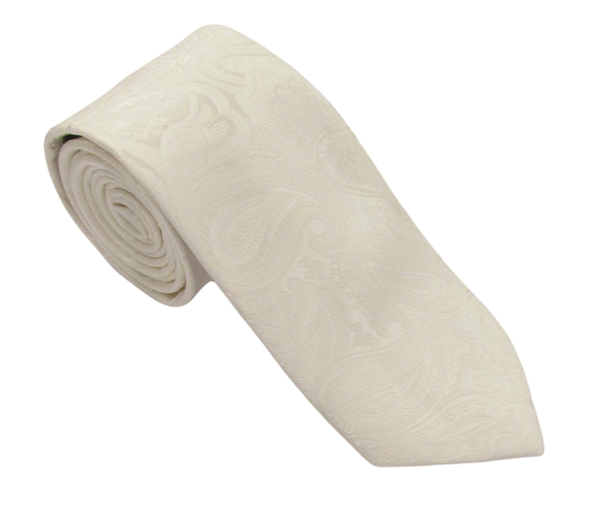 van buck ivory paisley silk tie and pocket square