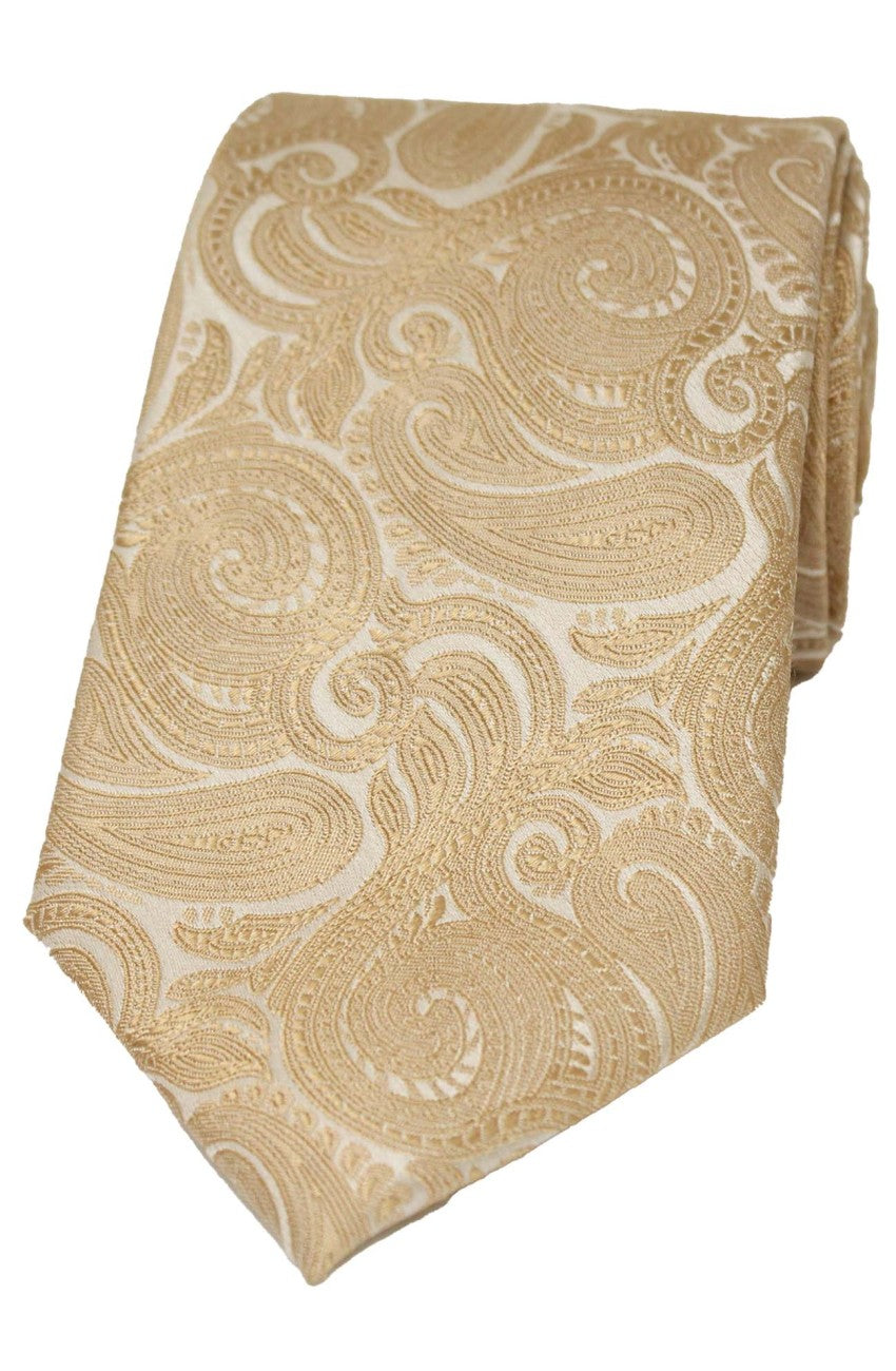 SOPRANO ivory Silk Tie and Pocket Square also available in beige YWSN57