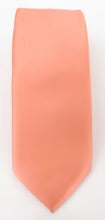 Van Buck satin light coral tie and pocket square