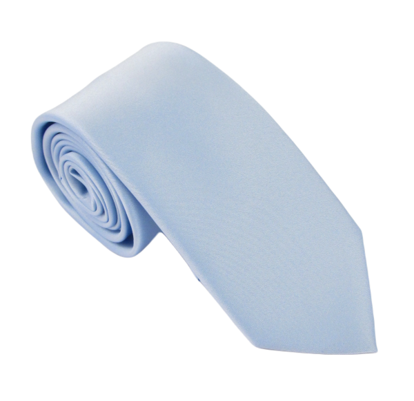 Van Buck Sky Blue Satin Tie and Pocket Square