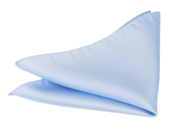 Van Buck Sky Blue Satin Tie and Pocket Square