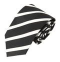Van Buck Black Silver Silk Stripe Tie