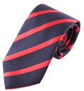 Van Buck Navy Red Silk Stripe Tie