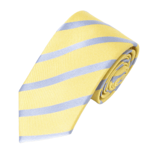 Van Buck Yellow Blue Silk Stripe Tie