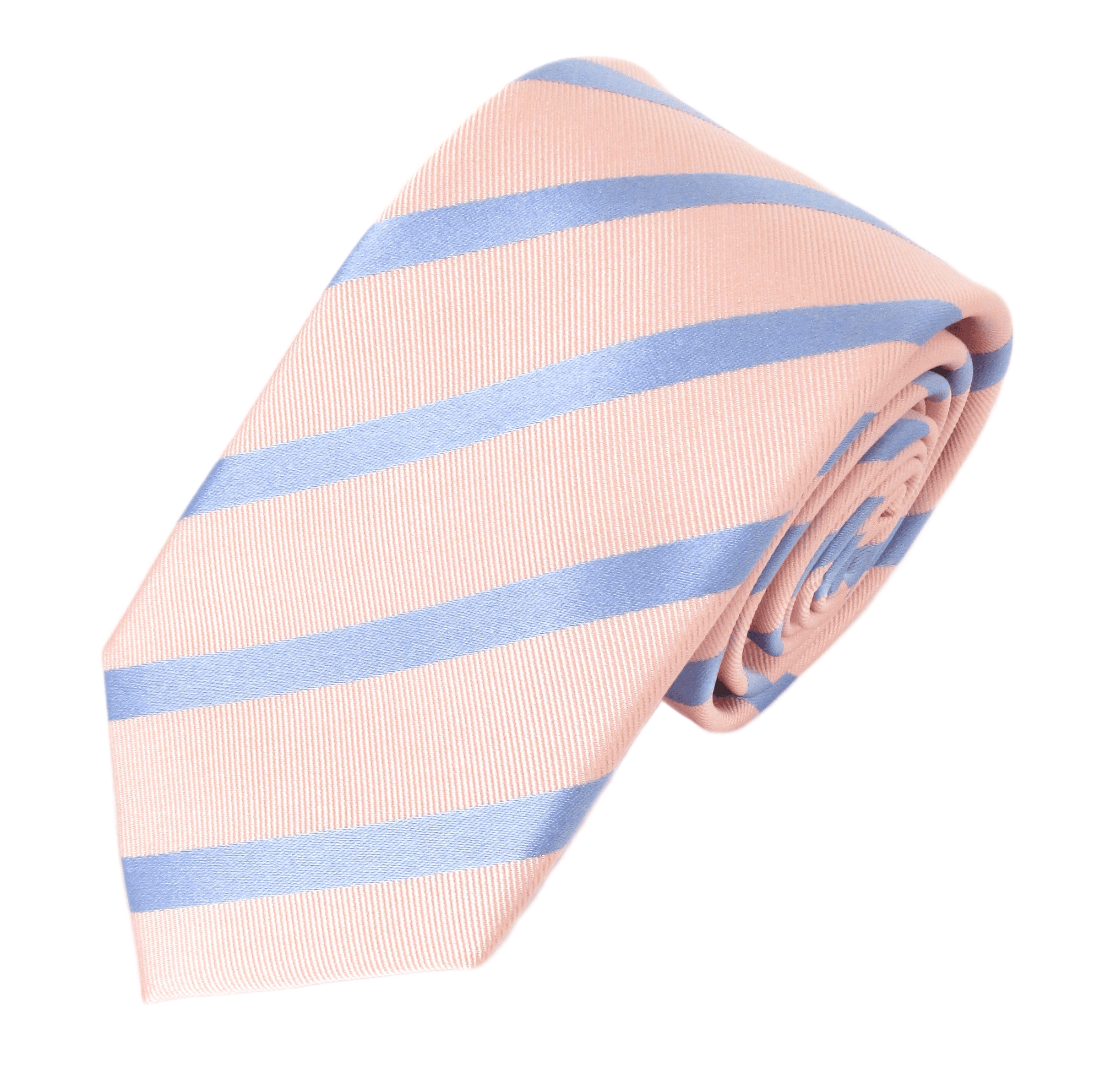 Van Buck Pink Blue Stripe Silk Tie