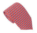 Van Buck Italian Printed Silk Red Sky Love Birds Tie