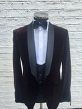 Black scoop waistcoat wool