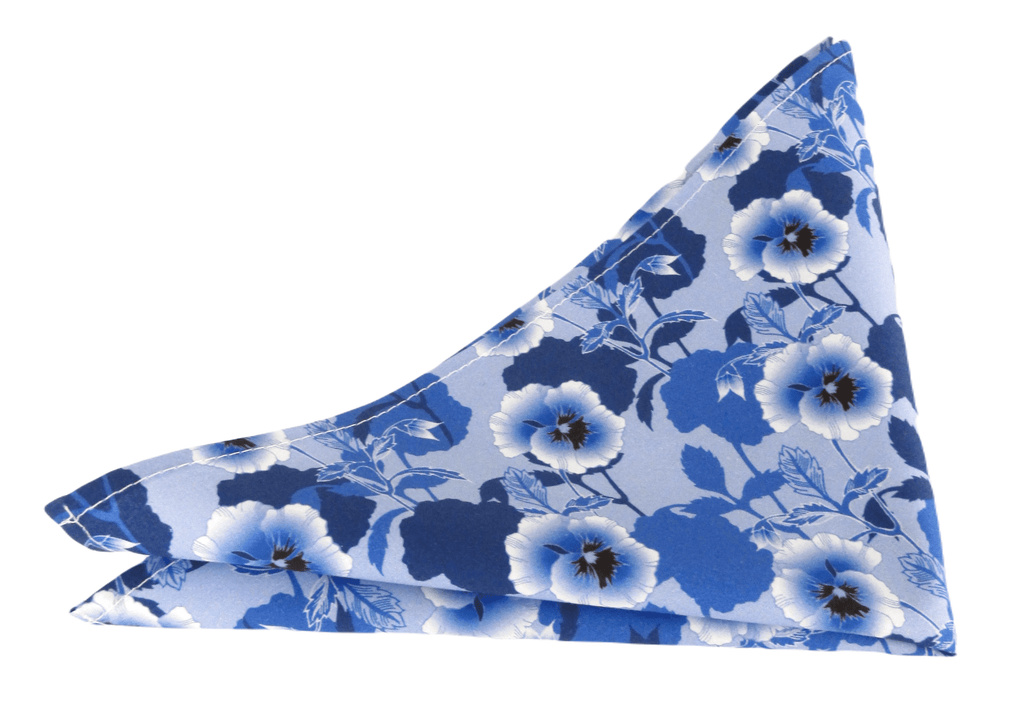 Van Buck Pansy Dot Tie and Pocket Square made with Liberty Fabric