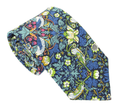 Van Buck Strawberry Theif Teal Tie and Pocket Square made with Liberty Fabric