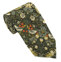 Van Buck Strawberry Thief Forest Tie and Pocket Square made with Liberty Fabric