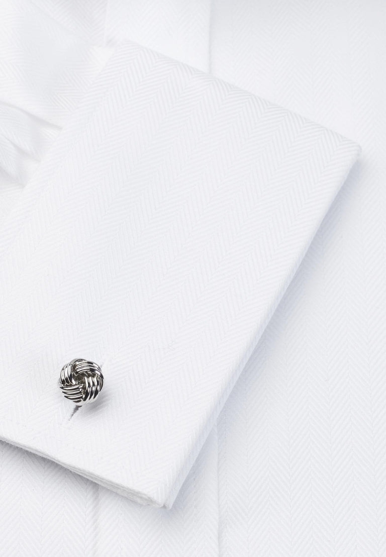 Tailored Fit White Double Cuff Shirt