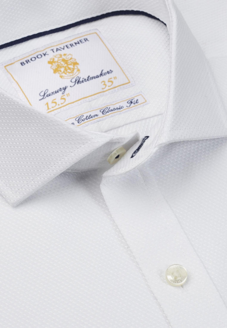 Tailored Fit White Double Cuff Shirt
