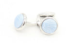 A set of Wedding paisley fabric covered cufflinks