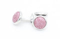 A set of Wedding paisley fabric covered cufflinks