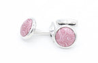 A set of Wedding paisley fabric covered cufflinks