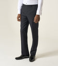 NEWMAN SLIM TAPERED SUIT TROUSERS BLACK CHECK
