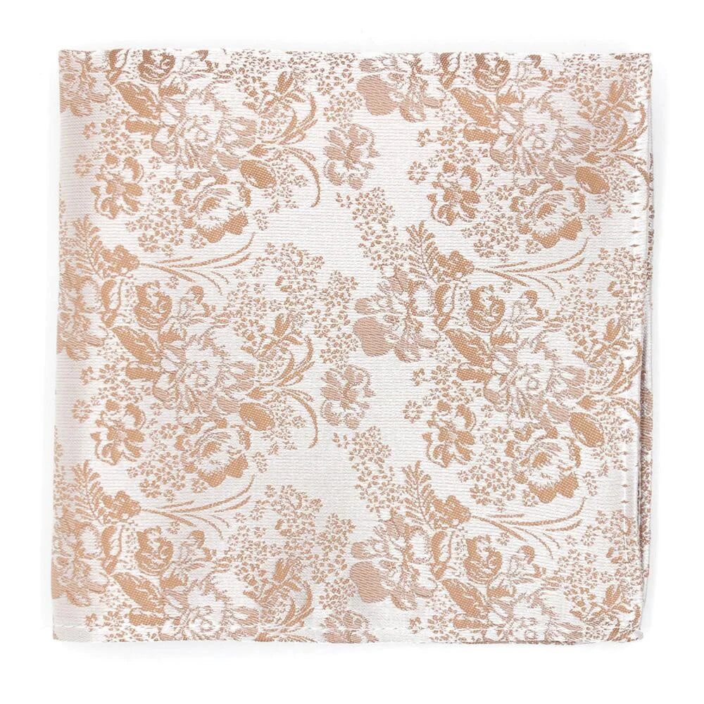 Pretty Floral Tie and Square Bronze