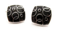 Van Buck Black and Silver Bubble Cufflinks