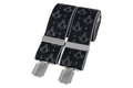 Masonic Silver on black 35mm silver clip braces
