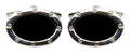 Onyx Oval Port Hole Rhodium Plated Cufflinks