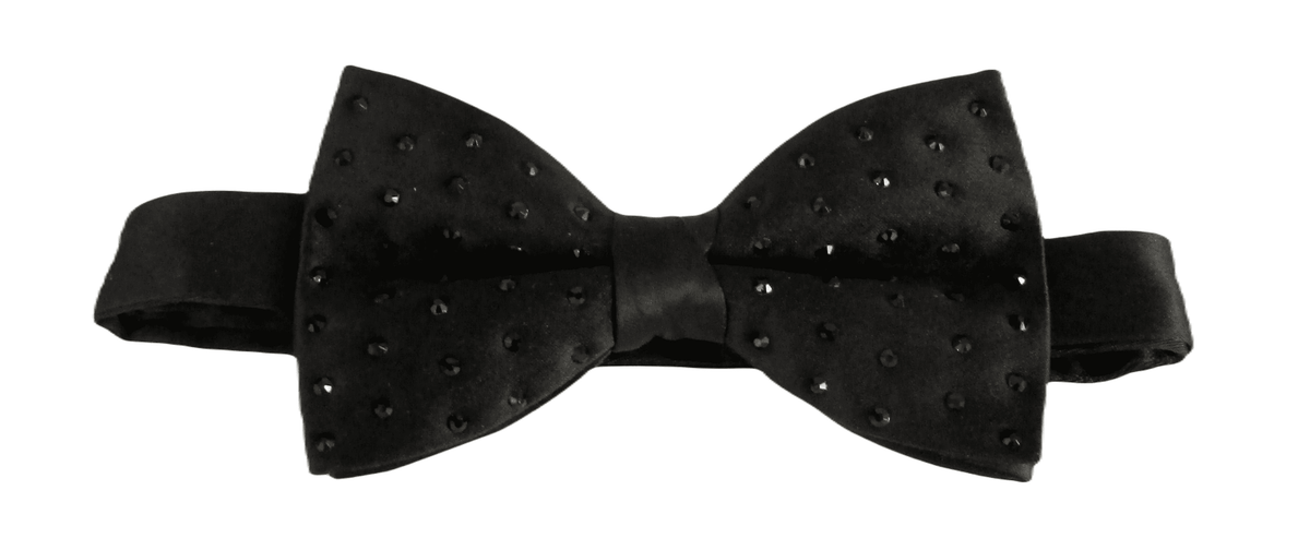 Van Buck Black Diamanté Bow Tie