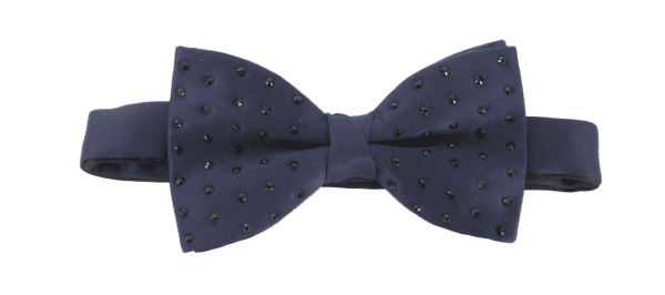 Van Buck Navy Diamanté Bow Tie