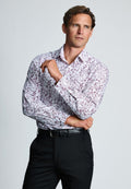 Regular Fit Mulberry Hares and Flowers Print Cotton Shirt