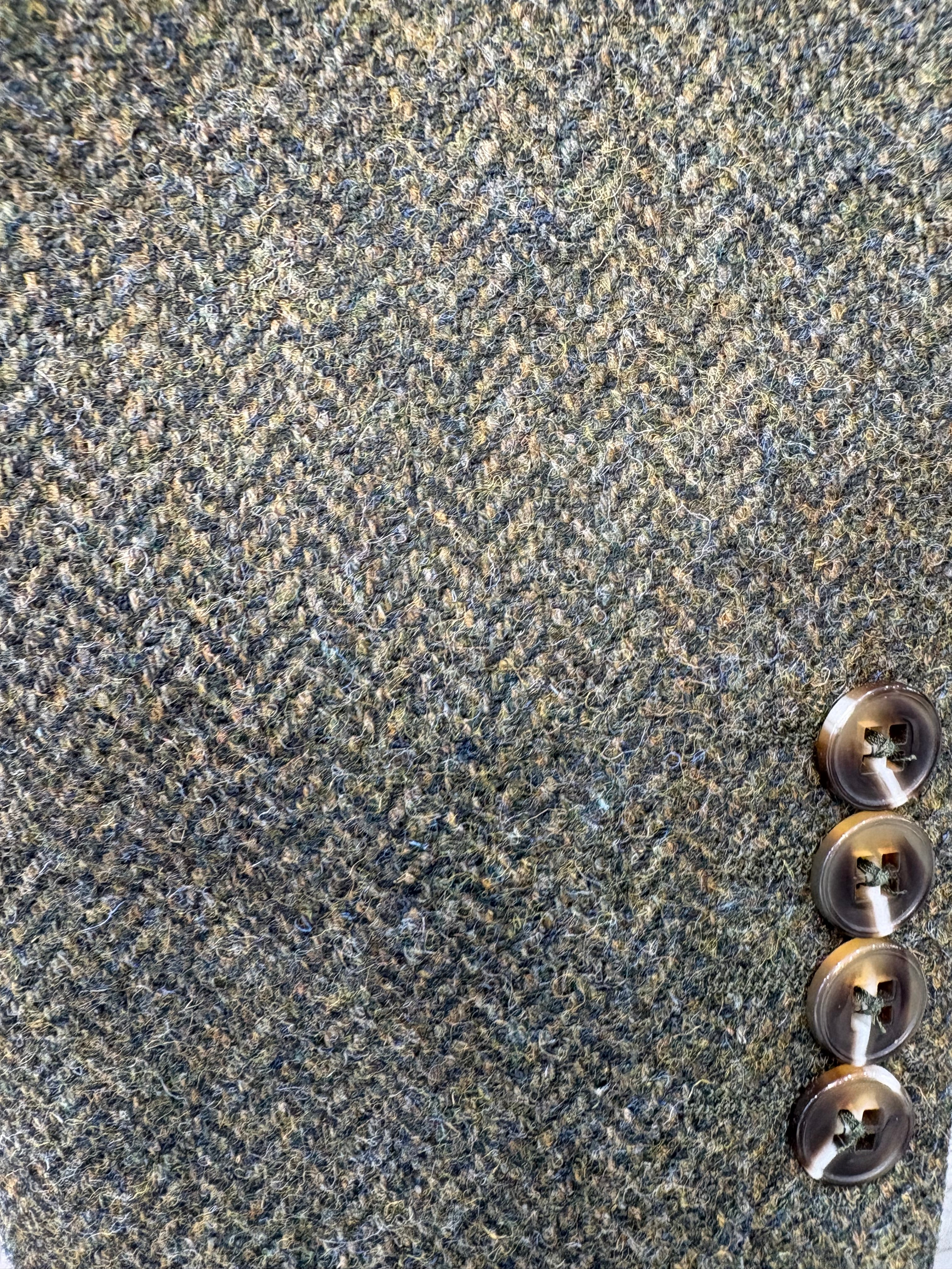 Herringbone Tweed Green Waistcoat