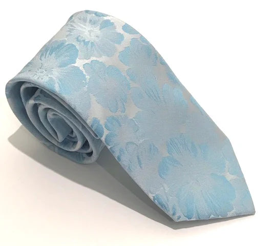Van Buck Aqua Floral Tie & Square