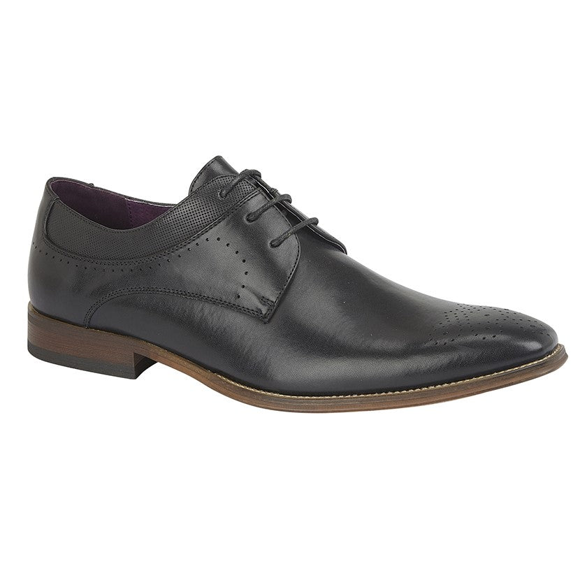 M298A Black PU 3 Eye Brogue Gibson Leather Quarter Lining