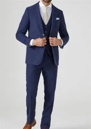 Jude Herringbone Tweed Trousers - Tapered