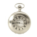 David Aster Silver & White Quartz Half Hunter Pocket Watch